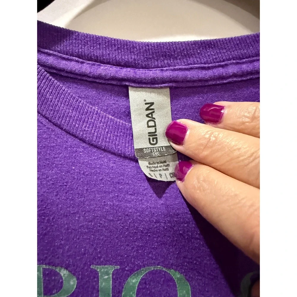Gildan Mario & Co Graphic Tee Kids Small Purple Excellent Super Mario Bros Shirt